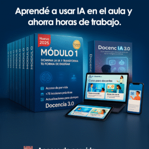 Kit Completo IA para Docentes: Curso 2025 + Libro Docencia 3.0 + Bonos